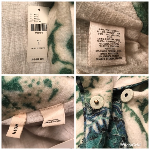 NWT Anthropologie MOTH Sugar Pine Sweater Coat LG - Picture 7 of 8